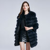 Fox Fur Coat Natural Fur Coat Real Fur Coat Winter Woman Jacket Length Can Change Warm Stripe Stitching 2018 New Discount Sale