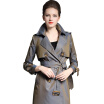 BURDULLY Luxury England Long Double Breasted Trench Coat Woman 2018 Autumn Winter Fashion Trench Coat High Quality abrigo mujer