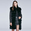 Winter Coat Women Fox Coat Genuine Leather Coat Furry Coat Hem Removable Design Warm 2018 New Discount Sleeves Removable