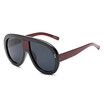 SHAUNA Oversize Double Colors Frame Women Pilot Sunglasses Brand Designer Fashion Nail Decoration Men Black Lens Shades