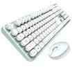 Mofii Mofii sweet wireless keyboard&mouse set retro steampunk computer notebook chocolate office mouse white green