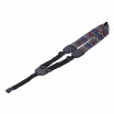 Black Clip On Adjustable Ukelele Strap Neck Sling Soft Cotton with Sound Hole Hook Geometric Pattern Musical Instruments O1N5S8O9