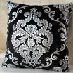 4040CM Black Silver Embroidery Customized Pillow Case Wedding Room Sofa Chair Bedding Hotel Decorative Cushion Cover Pillowslip