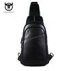BULL CAPTAIN Fashion Genuine Leather Crossbody Bags men Brand Small Male Shoulder Bag casual music chest bags messenger bag