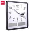 Deli deli modern minimalist creative wall clock perpetual calendar temperature&humidity display creative clock living room bedroom silent clock 8823