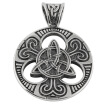 Hpolw Stainless Steel 25mm Triskelion Shaped Pendant Classic Casting Charms Vintage Look