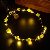 Wedding Xmas Party Women Girls LED Light Up Flower Headband Hair Wreath Garland