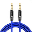 STONEGO 35mm Auxiliary Audio Cable Male to Male Stereo AUX Cable Zinc Alloy Polished Metal Connectors Nylon Braided Cord
