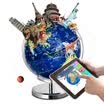 Jinlongxing Glosen LED lamp three-dimensional embossed globe Ф 30cm standard teaching office ornaments to send map magnifying glass 9005
