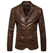 2018 Brand Mens Fashion Leather Jacket High Quality Mens Business Casual Jacket