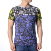 Mens Summer Geometric Pattern Printed Short Sleeve Shirt