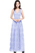 New Lace A-line Long Evening Prom Formal Dresses V-neck Party Pageant Bridesmaid Gown
