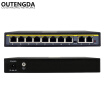 250m 10-Port Extend PoE Ethernet Switch with 8 Ports PoE 2 Uplink 10100Mbps IEEE 8023afat Standard Switch 140W External Power