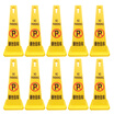 Tengchi CT plastic road cone square cone square signage hotel do not park no stop sign ice cream cone roadblock warning column traffic facilities no parking 10 packs