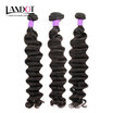 8A Peruvian Loose Deep Wave Virgin Hair 100 Human Hair Weave 3 Bundles Peruvian Loose Wavy Curly Hair Extensions Natural Black 1B