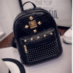 2018 New Hot PU Leather Backpack Female Rivet Small Bag Korean Fashion Personality Trend Package for Girls Travel