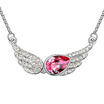 High Quality Vintage Wings Necklace Crystal from Austrian Elements Women Fashion Jewelry White Gold Plated 13309