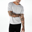 2018 New Mens Fashion Round Neck T-shirt Casual Sports Slim Short Sleeve