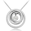 Mothers Day Gift Concentric Circles Crystal Pendant Necklace Made with Crystal from Austrian Elements for Women 25542