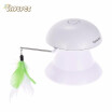 Dadypet Cat Toy 2 in 1 Automatic Rotating Light Interactive Feather Toy Safe Pet Entertainment Exercise with 360° Rotation Design