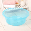 Jingdong Supermarket Sheng silk still goods transparent plastic wash basin rinse wash wash vegetables bowl blue 36cm 5208