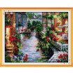 DIY Handmade Needlework Counted Cross Stitch Set Embroidery Kit 14CT Lakeside Houses Pattern Cross-Stitching 50 41cm Home Decora