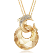 Necklace high-end imported crystal dolphin bay lovers sweater chain Stylish&versatile