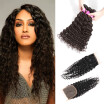 8A Malaysian Virgin Human Hair Deep Wave Bundles With 44 Free Part Closure Wholesale Unprocessed Bundles With Closure