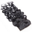 Malaysian Virgin Hair Lace Closure Water Wave Size 4x4 inch FreeMiddle3 Part Wet&Wavy Human Hair Closure Natural Black Color