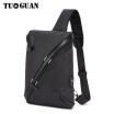 ZHANAO one-piece anti-theft chest bag mens multi-function usb charging chest bag waterproof outdoor Messenger bag