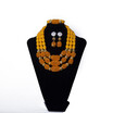 3 Rows Red Imitation Coral Beads African Jewelry Set Nigerian Wedding Bridal Beads African Crystal Beads Jewelry Set Necklace