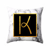 Fundas de almohada modernas 45 * 45 Carta de palabra del alfabeto de oro Patrón de almohada de mármol blanco Funda de almohada Súper suave funda de sofá cama Protec Fundas de almohada modernas 45 * 45 Carta de palabra del alfabeto de oro Patrón de almohada de mármol blanco Funda de almohada Súper suave funda de sofá cama Protec