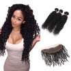 Ishow 7A Ear To Ear Lace Frontal Closure With Bundles Peruvian Curly Hair Virgin Hair With Closure Cheap Human Hair With Frontal