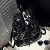 Fashion 2018 New Folding Rubiks Cube Womens Backpack Travel Rucksack Japanese Womens Laser Geometric Bag
