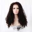 24" Blonde Lace Front Wig Synthetic Hair Natural Hairline 340g Brown Black Lace Front Curly Wigs For Black Women
