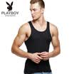 Playboy vest mens cotton mens vest sweat-absorbent bottoming shirt 7119 white XXL