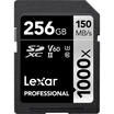 Lexar 256GB read 150MBs write 90MBs SDXC UHS-II U3 ​​V60 SD high speed memory card 1000x MLC particles