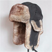 Bomber Hat Rex Rabbit Fur Trapper Hats Thick Warm Winter Snow Caps Russian Mens Fur Hat Ear Flap Caps Waterproof Cap B-8484
