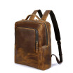 Mens shoulder bag leather backpack leather shoulder bag computer crazy horse leather mens bag