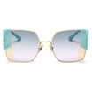 SHAUNA Oversize Metal Frame Women Square Sunglasses Brand Designer Fashion Men Gradient Sun Glasses UV400