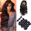 8A 360 Lace Frontal Closures With 3 Bundles Cambodian Body Wave Virgin Human Hair Weave 4Pcs Lot Natural Black Remy Hair Extension