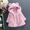 2018 New Winter Baby Girls Clothes Faux Fur Fleece Coat Pageant Warm Jacket Xmas Snowsuit 1-8Y Baby Hooded Jacket Outerwear