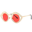 SHAUNA Bling Bling Crystal Decoration Women Cat Eye Sunglasses Fashion Eye Sharp Men Champagne Lens Glasses UV400