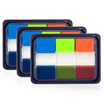 Comix D7009EC Fluorescent Indication Labels Straps Convenience Stickers 3 pcs 44x20mm 20 pages 3 color