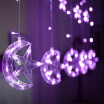 Led stars moon curtain light background lights window decoration girl heart flashing string lights bedroom ice lighting