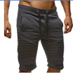 2018 Fashion Mens Shorts Summer Casual Sport Fashion Shorts for Men Knee Pleated Lac Up Waist Jogger Pants