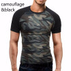 Summer Mens Fashion Stitching Color Short Sleeved Cotton T-shirts