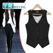 Europe&the United States Slim V dress vest womens professional work waist suit small vest short vest black riding