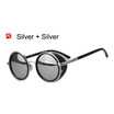 SHAUNA vintage women steampunk retro coating men round sunglasses brand designer punk sun glasses UV400