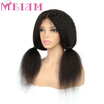 MEIEM Lace Front Human Hair Wigs For Women Kinky Straight Natural Black Brazilian Remy Hair Lace Wigs With Baby Hair Bleached Knot MEIEM Lace Front Human Hair Wigs For Women Kinky Straight Natural Black Brazilian Remy Hair Lace Wigs With Baby Hair Bleached Knot